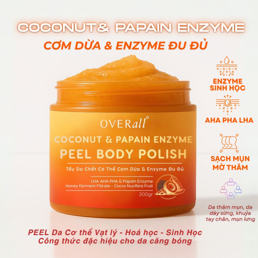 tẩy da chết cơm dừa & enzyme đu đủ